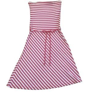 Red & white striped dress
